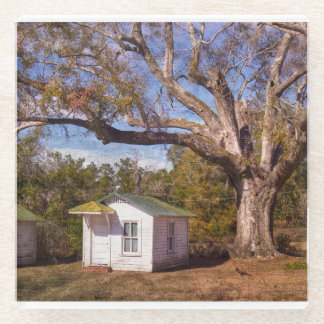 Dessous-de-verre En Verre Vintage Vieux Florida Rustique Motel Cabine