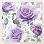 Dessous-de-verre En Verre Violet rose (Devant)