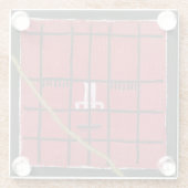 Dessous-de-verre En Verre Visage rouge Kintsugi (Dos)