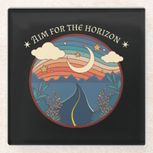 Dessous-de-verre En Verre Viser l'horizon voyage nature roadtrip