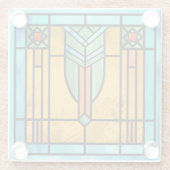 Dessous-de-verre En Verre Vitrail Art Déco 3 (Dos)