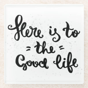 Dessous-de-verre En Verre Voici à la bonne vie