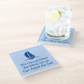 Dessous-de-verre En Verre Voile ou yacht à thème (Incliné)