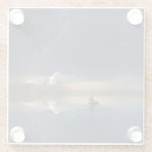 Dessous-de-verre En Verre Voile vers les nuages (Dos)