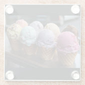 Dessous-de-verre En Verre Vol de glace (Dos)