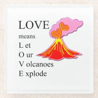 Dessous-de-verre En Verre Volcano LOVE