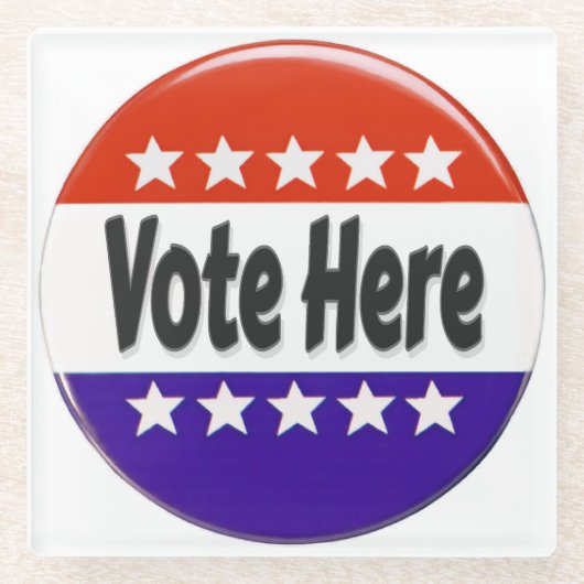 Dessous-de-verre En Verre Vote ici (Devant)
