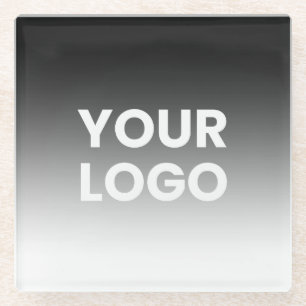 Dessous-de-verre En Verre Votre logo et dégradé de couleur moderne modifiabl