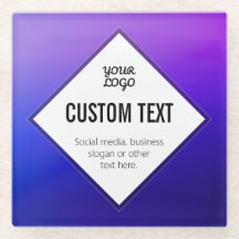 Votre logo et texte personnalisable | Ombre violet