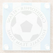 Dessous-de-verre En Verre Votre nom plus Football Nom de l'équipe Dessous de (Dos)
