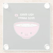 Dessous-de-verre En Verre vous faites Miso Happy Cute bowl (Dos)