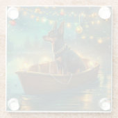 Dessous-de-verre En Verre Voyage de Noël australien Kelpie (Dos)