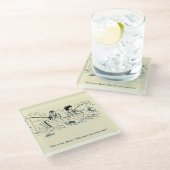 Dessous-de-verre En Verre Voyage de pêche (Incliné)