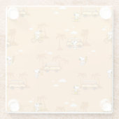 Dessous-de-verre En Verre Voyage sur route | Peanuts Snoopy Beach Motif (Dos)