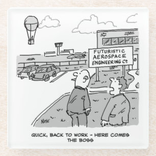 Dessous-de-verre En Verre Voyages en voiture de l'industrie aérospatiale par