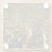 Dessous-de-verre En Verre Vue de ville de Seattle (Dos)
