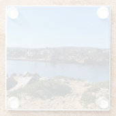 Dessous-de-verre En Verre Vue depuis le Wedge, Newport Beach, Californie (Dos)