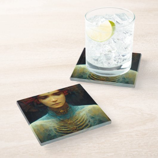 Dessous-de-verre En Verre Vue interne Imaginaire Sci-Fi (Incliné)