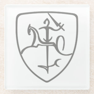 Dessous-de-verre En Verre Vytis lituanien