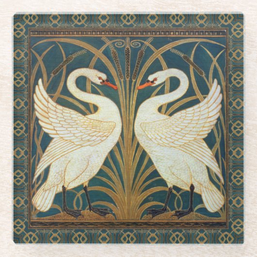 Dessous-de-verre En Verre Walter Crane Swan (Devant)