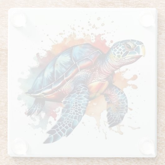 Dessous-de-verre En Verre Wanderer océanique (Dos)