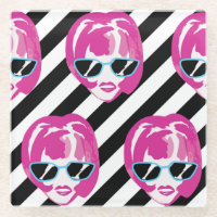 Watercolor Fashion Girls Visages Motif