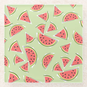 Dessous-de-verre En Verre Watermelon Green Multi 2