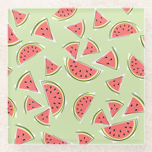 Dessous-de-verre En Verre Watermelon Green Multi 2 (Devant)