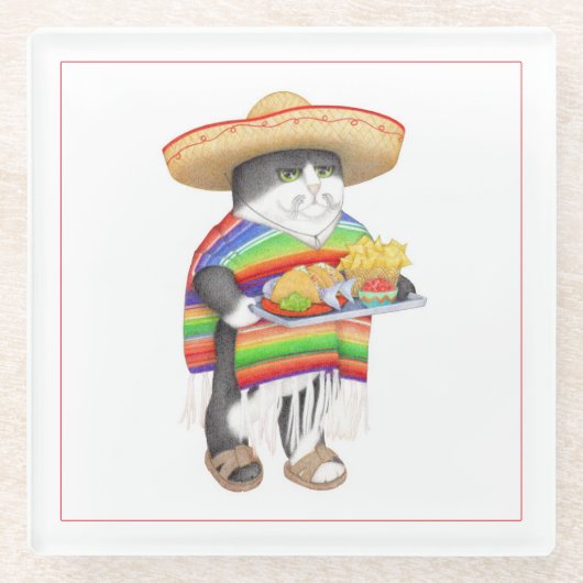 Dessous-de-verre En Verre WENDELITO Verre Beverage Coaster (Devant)