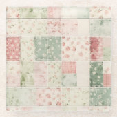 Dessous-de-verre En Verre Western Farm Mint Pink Floral Quilt Patterns (Devant)