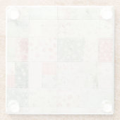 Dessous-de-verre En Verre Western Farm Mint Pink Floral Quilt Patterns (Dos)
