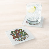 Dessous-de-verre En Verre Western Leopard Patch Motif Chien Maman Animal Ani (Incliné)