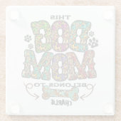 Dessous-de-verre En Verre Western Leopard Patch Motif Chien Maman Animal Ani (Dos)