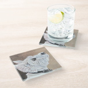 Dessous-de-verre En Verre Westie Recherche vers le profil B