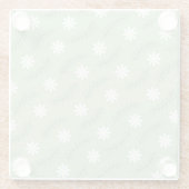 Dessous-de-verre En Verre Whimsical Sage Green Floral Retro, Gai (Dos)