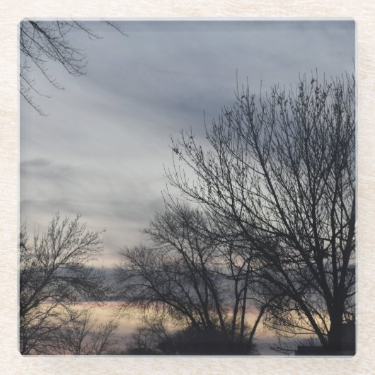 Dessous-de-verre En Verre Whispers of Winter (Devant)