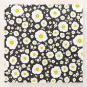 Dessous-de-verre En Verre White Poppies Glass Coaster (Devant)