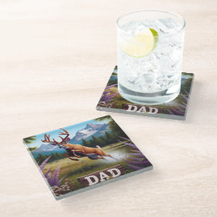 Dessous-de-verre En Verre Whitetail Buck Deer Papa