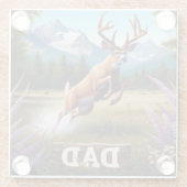 Dessous-de-verre En Verre Whitetail Buck Deer Papa (Dos)