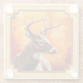 Dessous-de-verre En Verre Whitetail Deer Autumn (Dos)