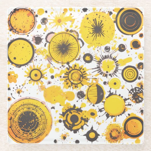 Dessous-de-verre En Verre Wild Cluster of dots Coaster (Devant)