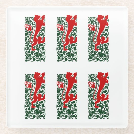 Dessous-de-verre En Verre Will Bradley Heraldic Lion (Devant)