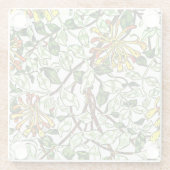 Dessous-de-verre En Verre William Morris - Honeysuckle vert et jaune or (Dos)