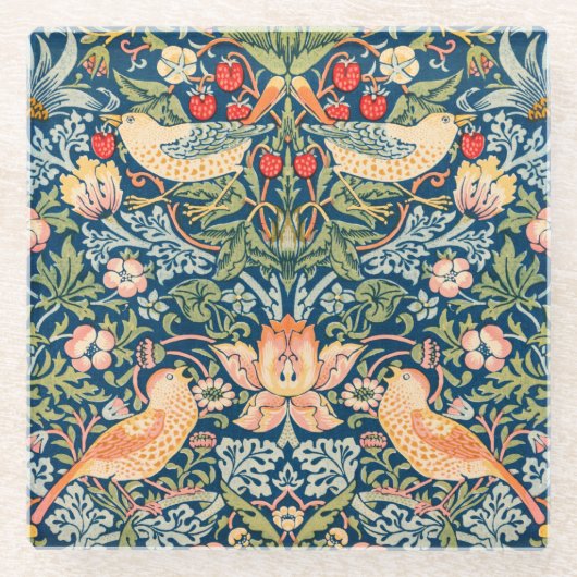 Dessous-de-verre en verre: WILLIAM MORRIS STRAWBER (Devant)