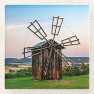 Dessous-de-verre En Verre Windmill Outhouse