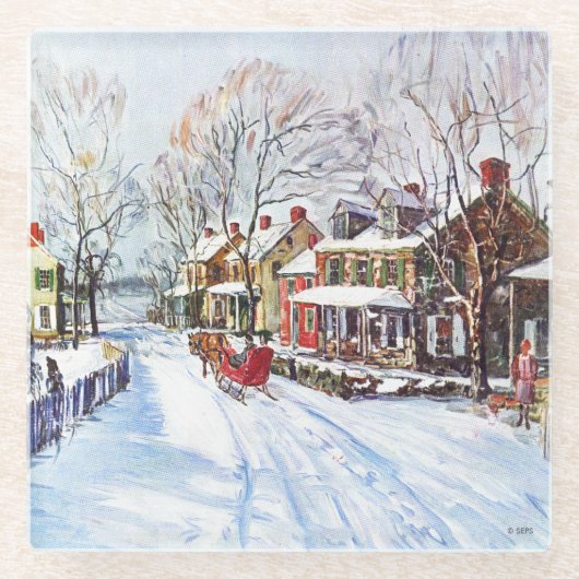 Dessous-de-verre En Verre Winter Wonderland (Devant)