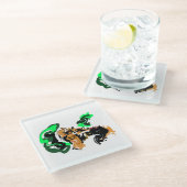 Dessous-de-verre En Verre Wolf  winter  joy (Incliné)