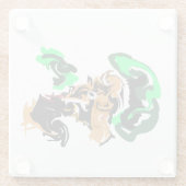 Dessous-de-verre En Verre Wolf  winter  joy (Dos)