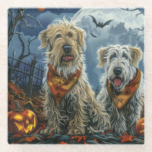 Dessous-de-verre En Verre Wolfhound Halloween Éffrayant