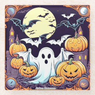 Dessous-de-verre En Verre Wow Halloween Thrill